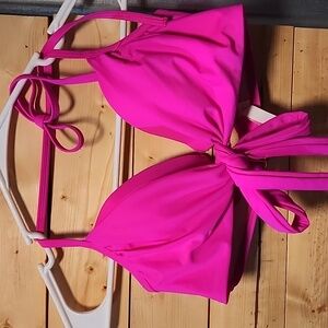 Victoria Secret Pink Bikini Top Size Medium Hot Pink